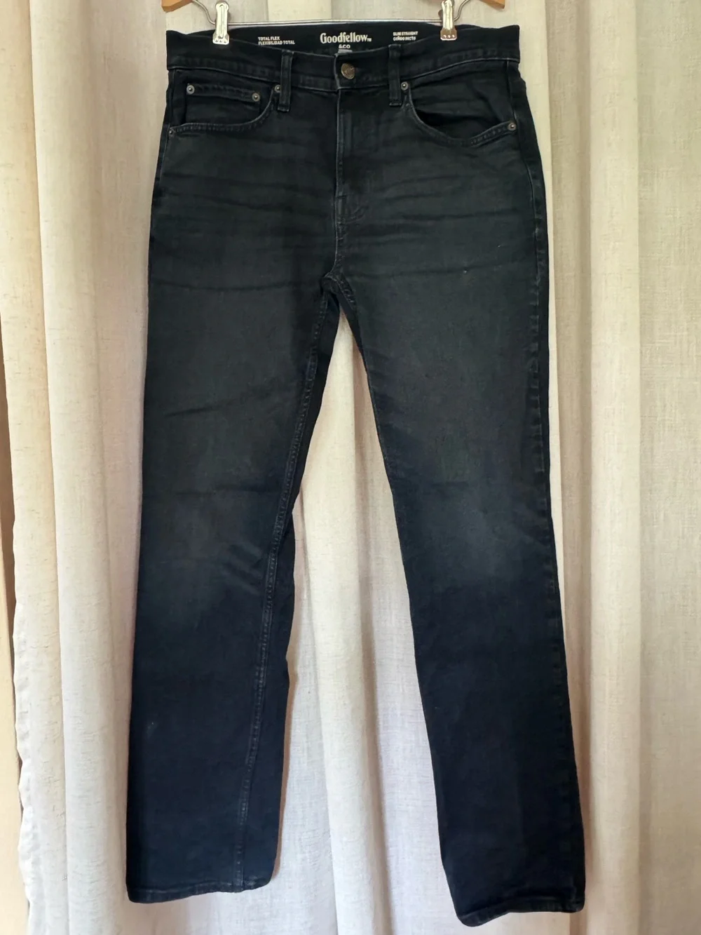 Men’s Goodfellow Slim Straight Jeans 30x32 Deep Blue Total Flex